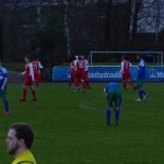 Da hat`s gescheppert: Das 0:1 für Kaan durch Dennis Noll