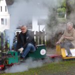 Erste Probefahrt mit der Kindereisenbahn